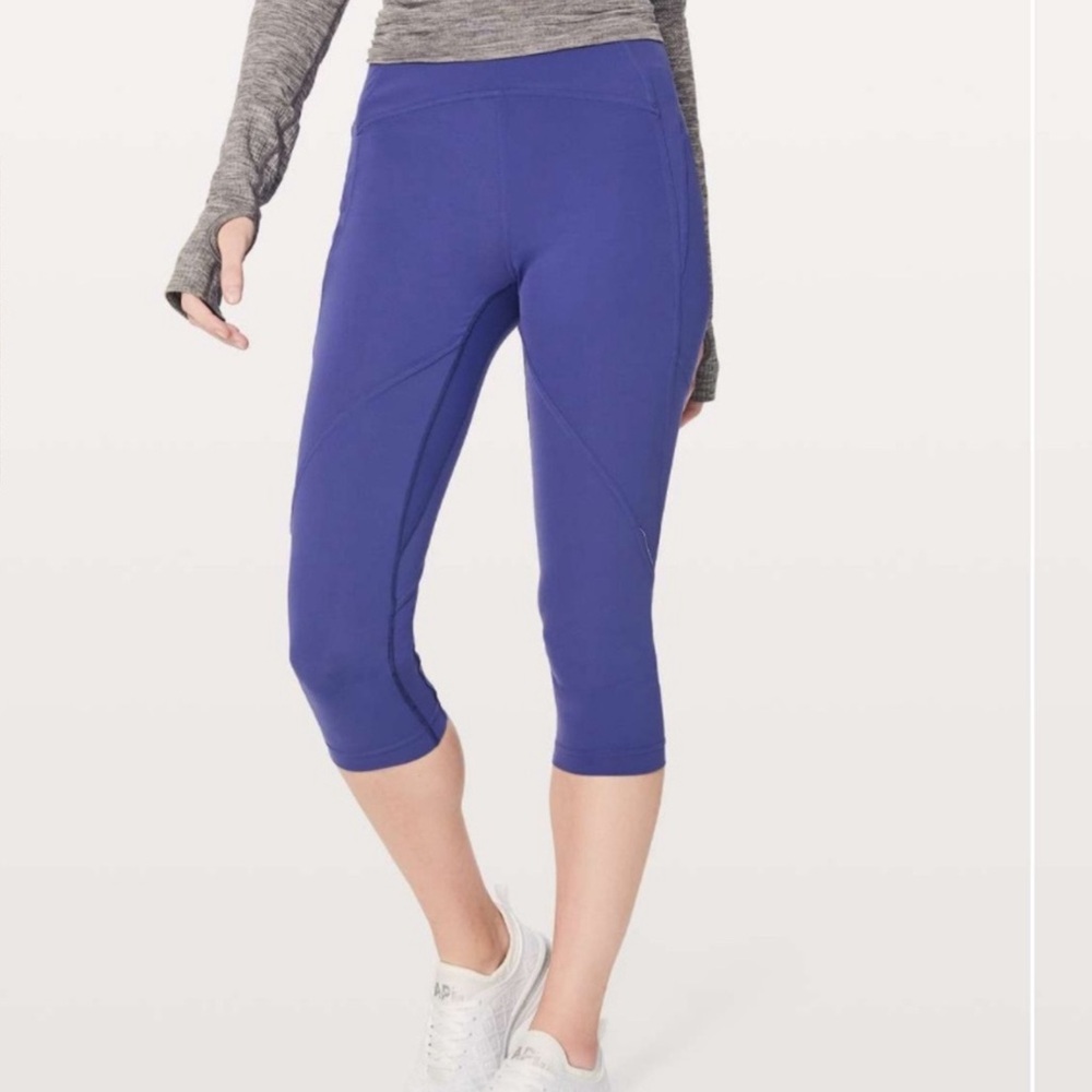Lululemon Lead The Pack Purple Leggings Inseam 23” Size 8 - Picture 1 of 11